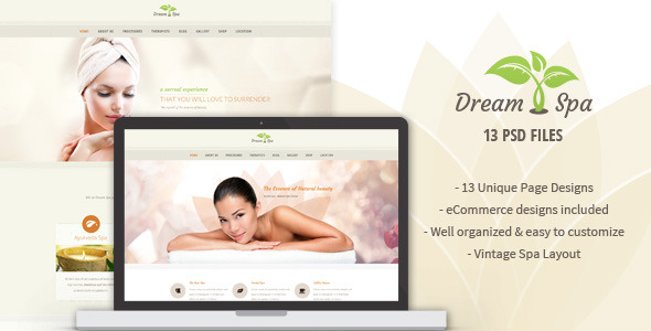 Dream Spa - Salon PSD Nulled - Download Free Nulled