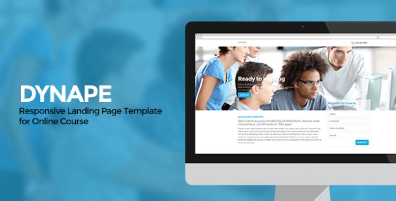 Dynape - Responsive Landing Page for Course Nulled Nulled - Free Download