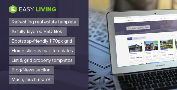 Easy Living - Real Estate PSD Template Nulled Nulled - Free Download