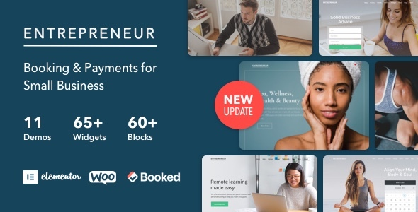Entrepreneur - Booking for Small Businesses WordPress Theme Nulled - Free Download Nulled