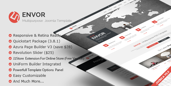 Envor — Fully Multipurpose Joomla Template Nulled Nulled - Free Download