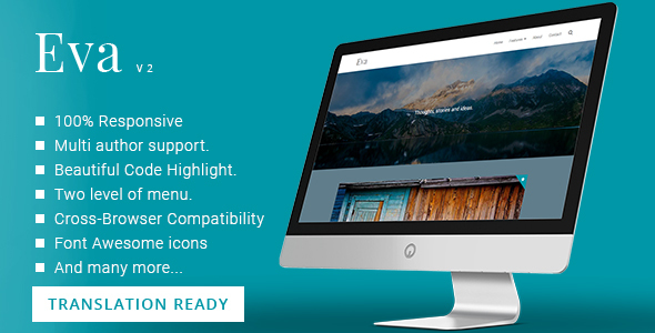 Eva - Responsive Minimal Ghost Theme Nulled Nulled - Free Download