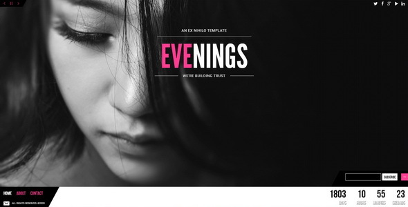 Evenings || Responsive Coming Soon Page Nulled Nulled - Free Download