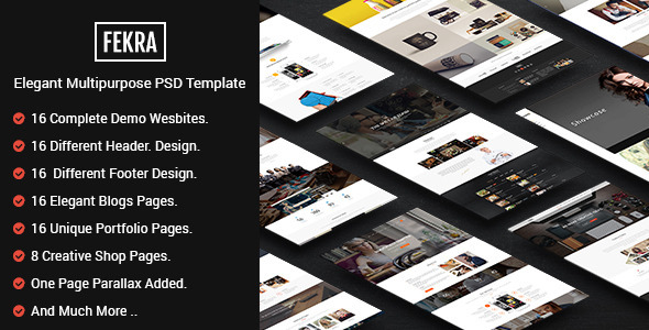 Fekra - Elegant Multipurpose PSD Theme Nulled Nulled Free Download
