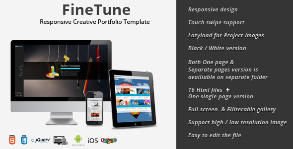 FineTune - Responsive Creative Portfolio Template Nulled Nulled - Free Download