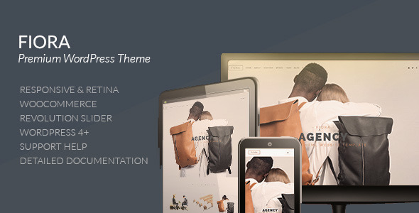 Fiora - Multi & Onepage Portfolio WordPress Theme Nulled Nulled Free Download