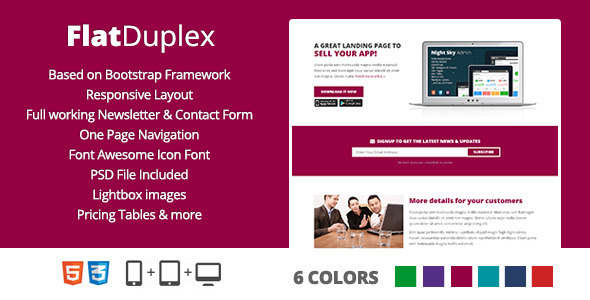 FlatDuplex Landingpage Nulled Nulled - Free Download