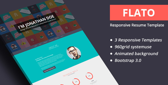 Flato - Responsive Resume, Personal Portfolio Temp Nulled Nulled - Free Download