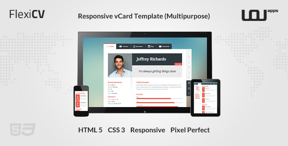 FlexiCV - Responsive vCard HTML Template Nulled Nulled - Free Download