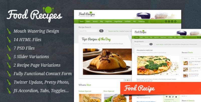 Food Recipes - HTML Template Nulled Nulled - Free Download