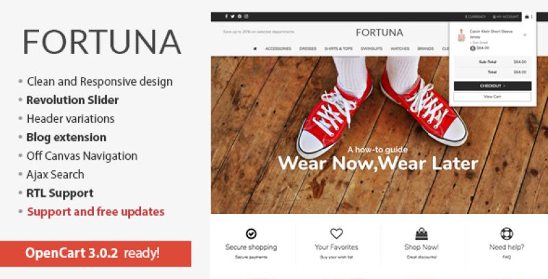 Fortuna - Elegant and responsive OpenCart theme Nulled Nulled - Free Download