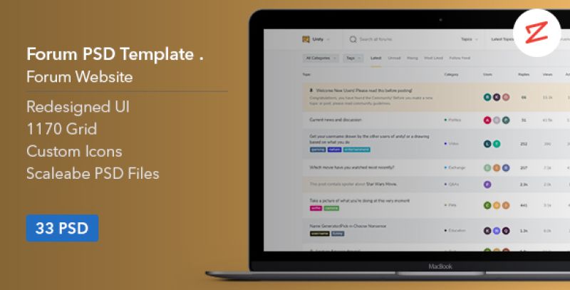 Forum Website PSD Template Nulled Nulled - Free Download