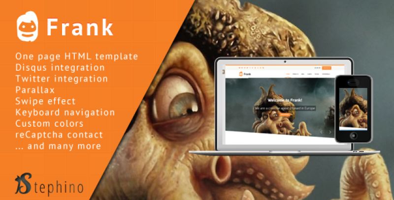 Frank - Responsive One Page HTML Nulled Nulled - Free Download