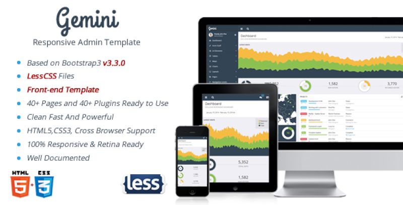 Gemini - Responsive Bootstrap Admin Template Nulled Nulled - Free Download