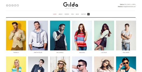 Gilda - Model Agency WordPress CMS Theme Nulled Nulled Free Download