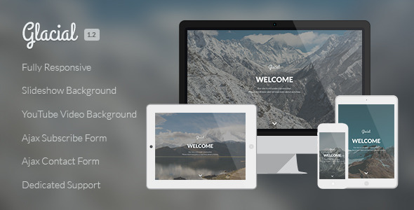 Glacial - Responsive Under Construction Template Nulled - Download Free Nulled