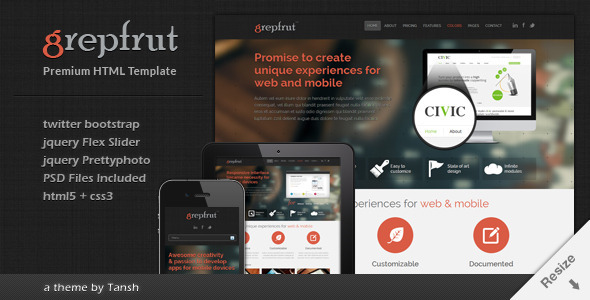 Grepfrut Responsive Software HTML Template Nulled Nulled - Free Download