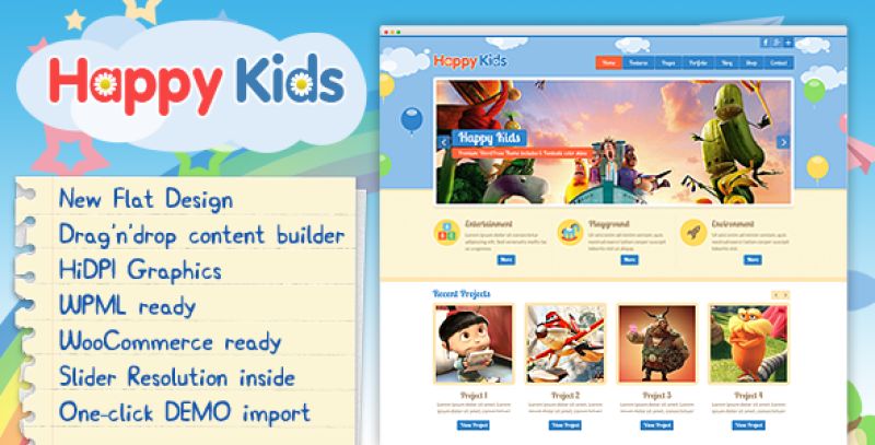 Happy Kids - Children WordPress Theme Nulled Nulled - Free Download