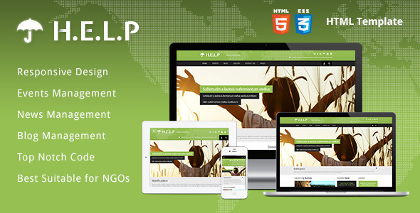 HELP - NGO HTML Template Nulled Nulled - Free Download