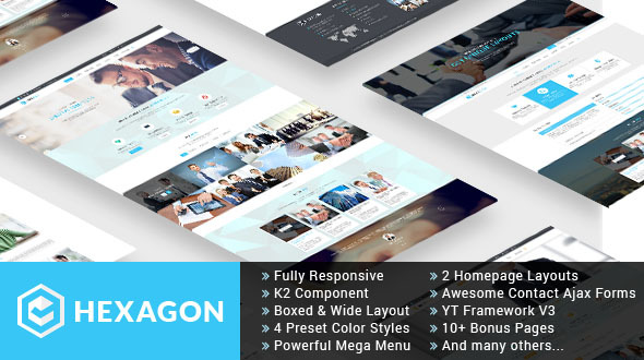 Hexagon - Responsive Multipurpose Business Joomla Template Nulled Nulled - Free Download