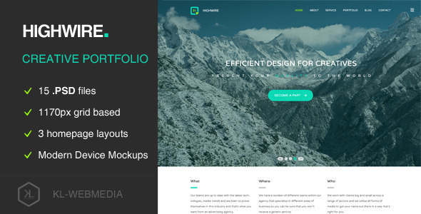 Highwire - PSD Template Nulled Nulled Free Download