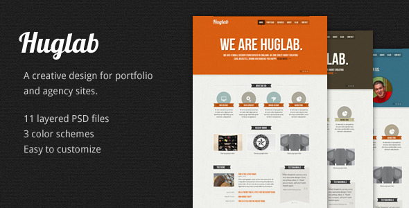 Huglab: Business Portfolio PSD Template  Nulled Nulled - Free Download