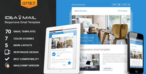 Idea Mail - Minimal & Responsive Email Template Nulled
