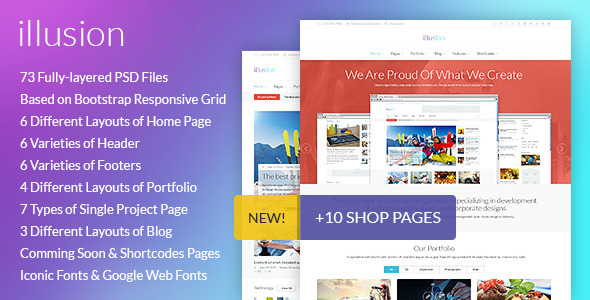 illusion - PSD Template Nulled Nulled - Free Download
