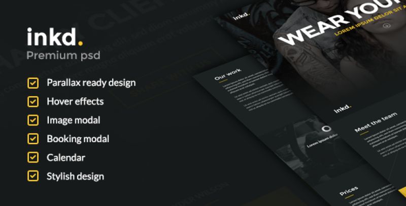 Inkd. Tattoo studio Nulled Nulled - Free Download