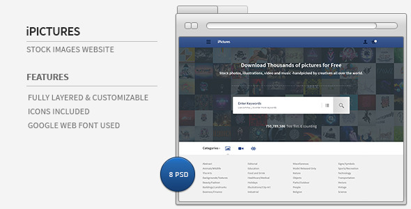 iPictures - Stock Images Website Nulled