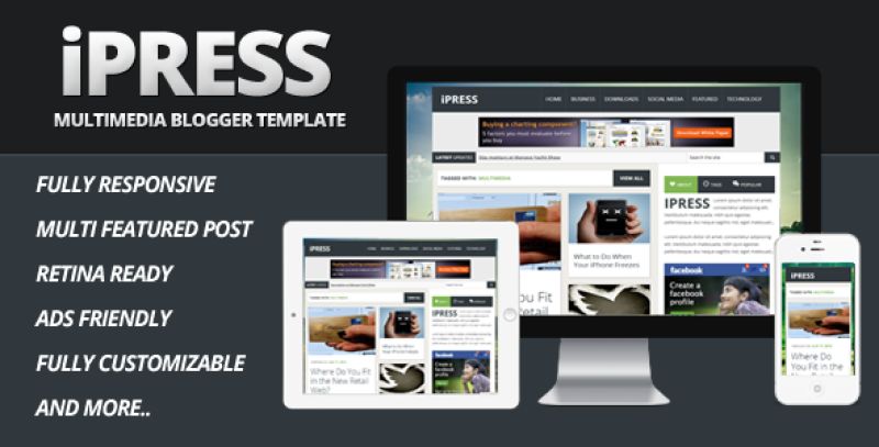  iPress - Multimedia Blogger Template Nulled Nulled - Free Download