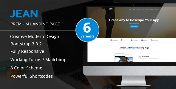 Jean - Startup Landing Page HTML Template Nulled Nulled - Free Download