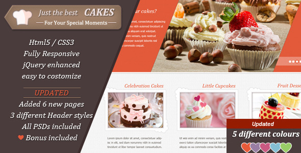 JustCakes - Cake Bakery HTML template Nulled Nulled - Free Download