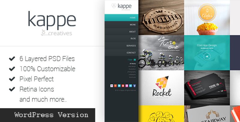 Kappe - Full Screen Portfolio & Blog WP Theme Nulled Nulled - Free Download