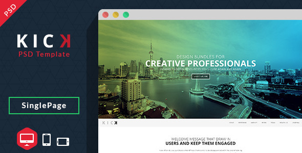 Kick-PSD Template Nulled Nulled - Free Download
