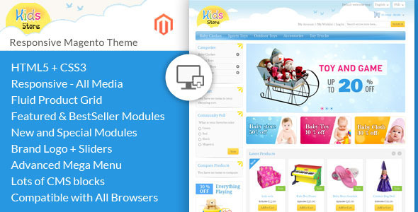 Kids Store - Magento Responsive Template Nulled Nulled - Free Download