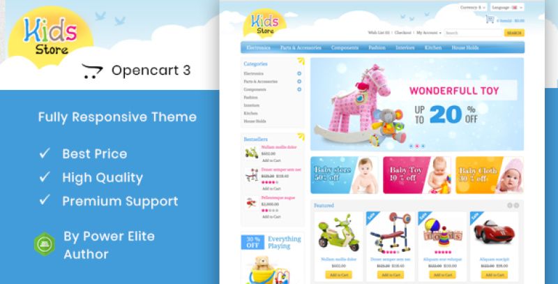 Kids Store - OpenCart Responsive Theme Nulled Nulled - Free Download