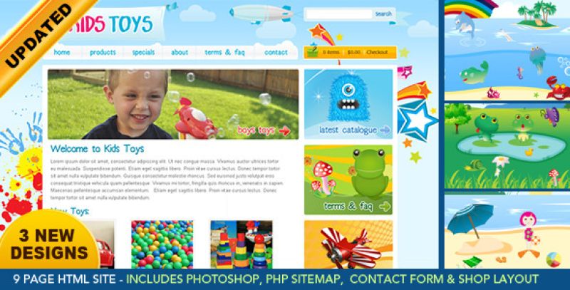 Kids Toys - 9 Page HTML Site Nulled Nulled - Free Download