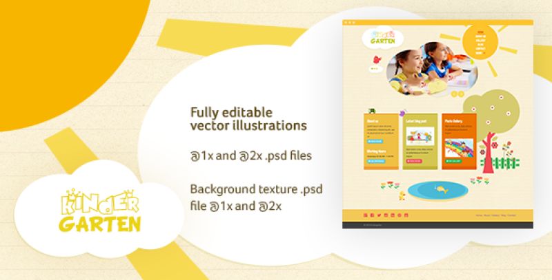 Kindergarten PSD Template Nulled Nulled - Free Download