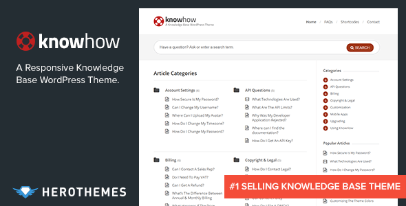 KnowHow - A Knowledge Base WordPress Theme Nulled Nulled - Free Download