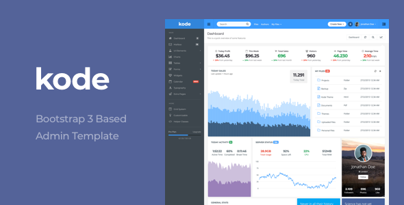 Kode -  Responsive Admin Dashboard Template Nulled Nulled - Free Download