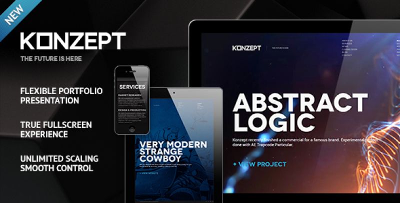 Konzept - Fullscreen Portfolio WordPress Theme Nulled Nulled - Free Download