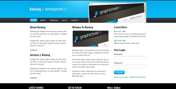 Kwuicq Drupal 6 Corporate Blue Theme Nulled Nulled - Free Download