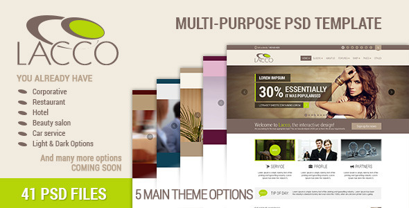 Lacco - Multi-purpose Premium PSD Template Nulled Nulled - Free Download
