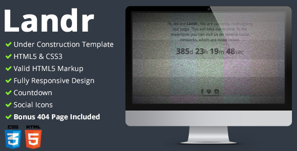 Landr - Responsive Coming Soon Page Nulled Nulled - Free Download