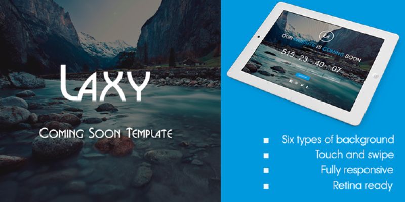 Laxy - Responsive Coming Soon Template Nulled - Download Free Nulled