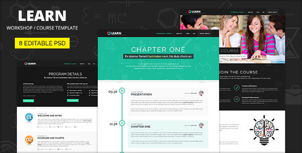 Learn - Courses and Educational PSD template Nulled Nulled - Free Download