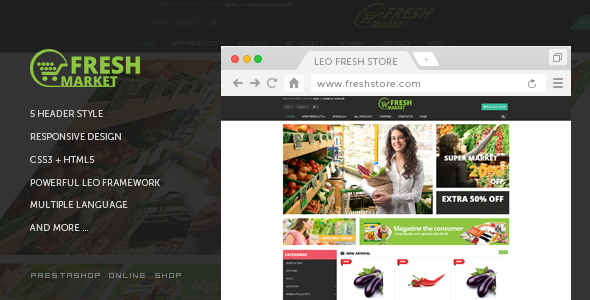 Leo Fresh Store - PrestaShop 1.7 Theme for Food & Restaurant Nulled Nulled Free Download