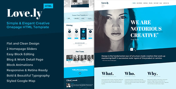 Love.ly - Simple & Elegant One Page Template Nulled Nulled - Free Download
