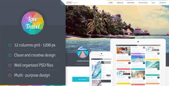 Love Travel - PSD Template Nulled Nulled - Free Download